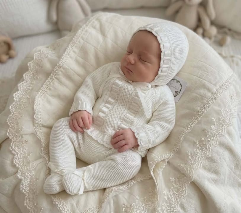 Saída de Maternidade Clássica em Tricot – Encanto Perfeito