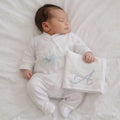 Babygrow branco/azul