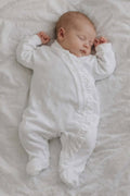Babygrow Branco com Bordado Inglês