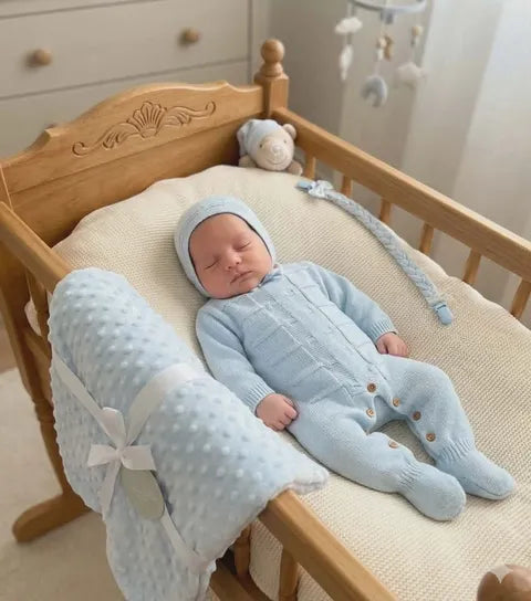 Babygrow em Tricot Azul Bebé