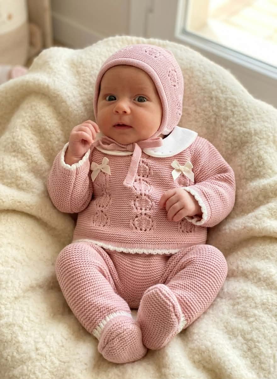 Conjunto malha rosa velho