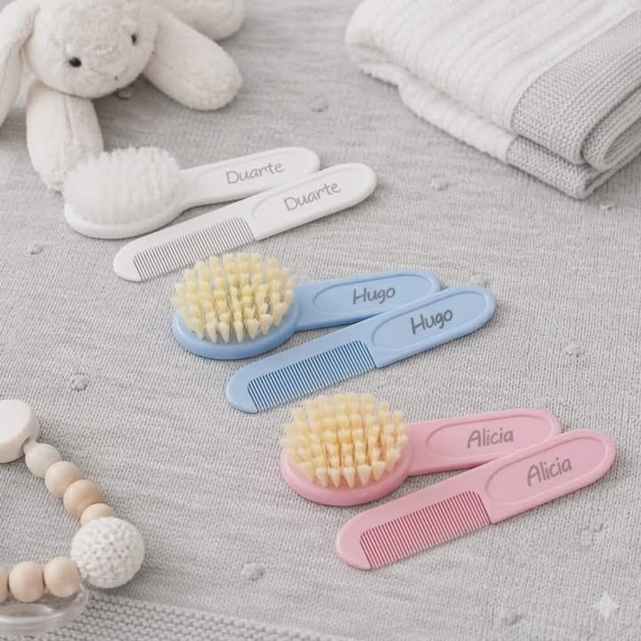 Escova e pente personalizados