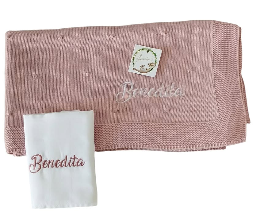 Manta e fralda personalizadas 1 nome