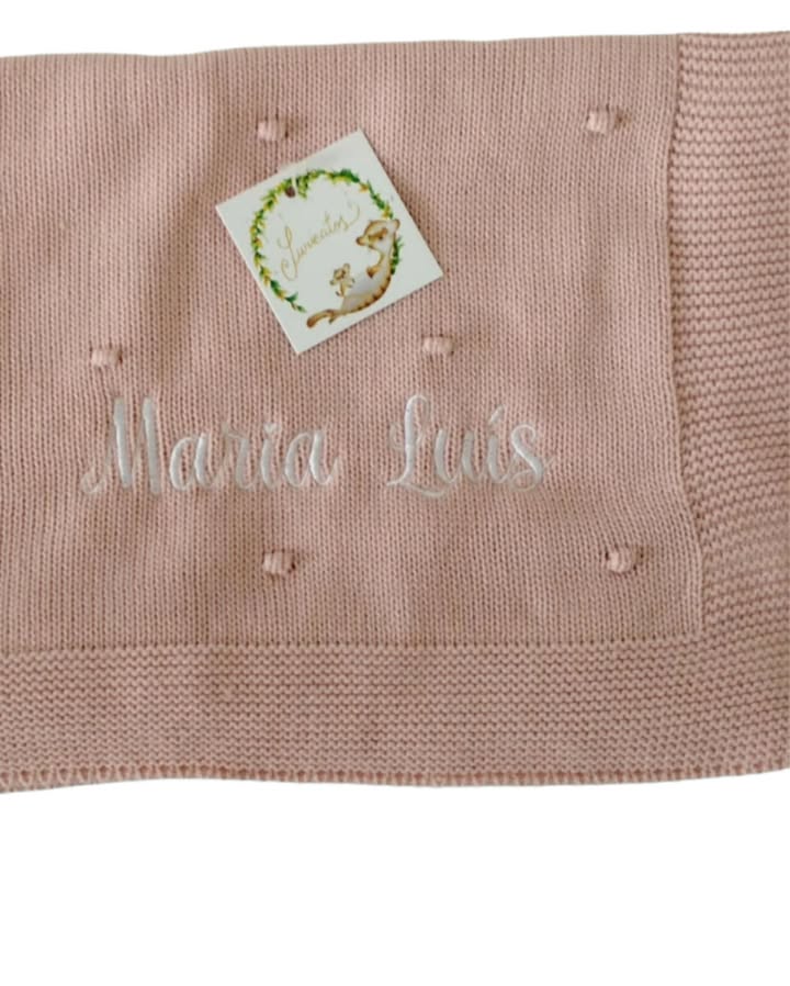 Manta e fralda personalizadas 2 nomes