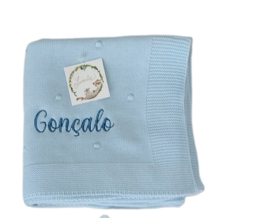 Manta Personalizada Pompom Algodão