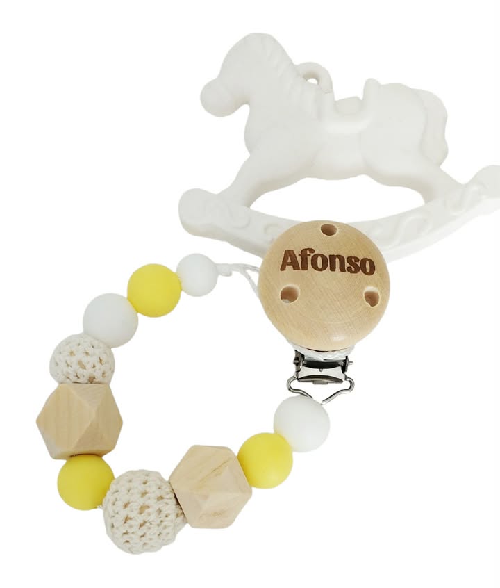 Prende Chupeta Silicone com nome